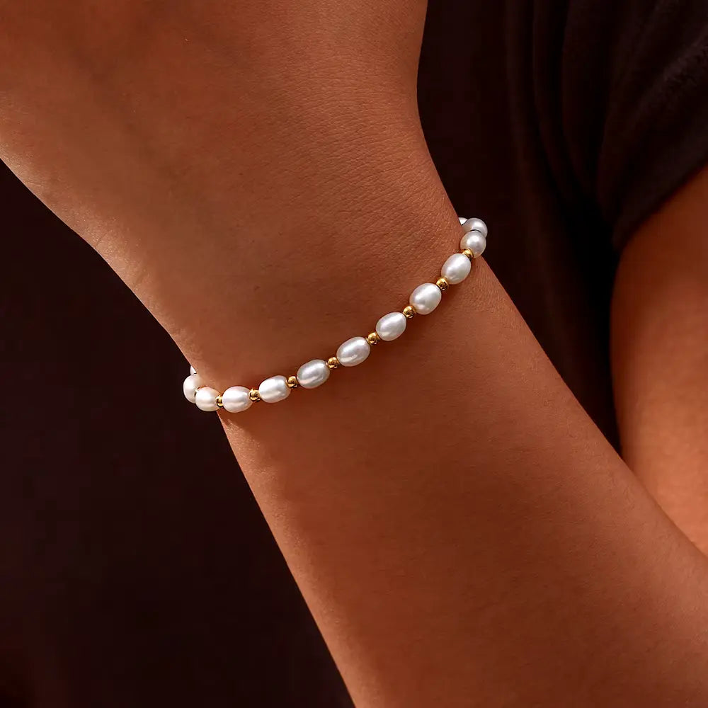 Vintage Loomulik Pearl Käevõru