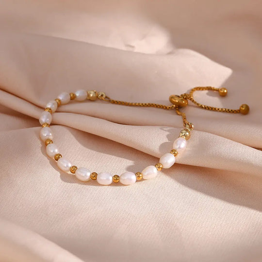 Vintage Loomulik Pearl Käevõru