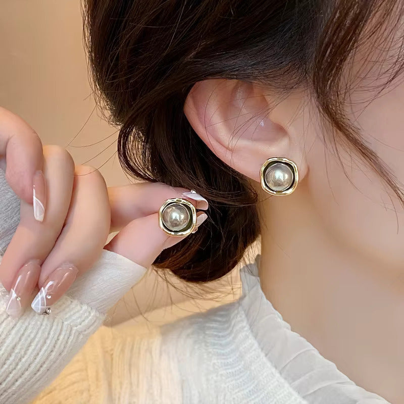 Kassandra - Vintage Elegantne Must Pärl Kõrvarõngad
